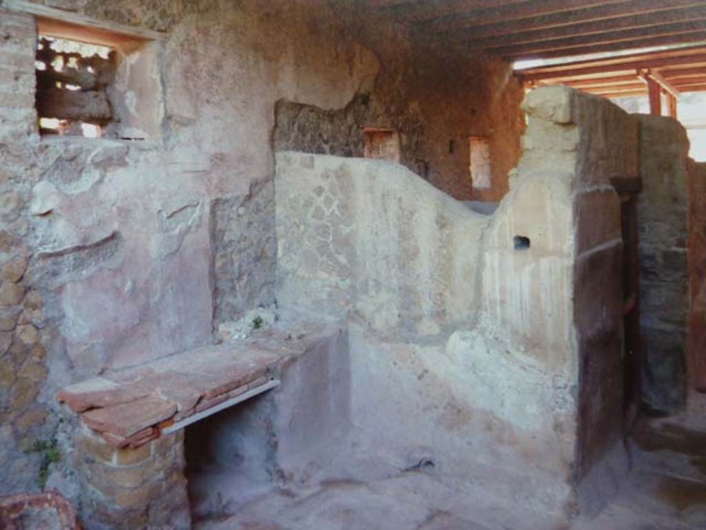 Ins. Orientalis I.1, Herculaneum. Kitchen and Latrine.
Photo by kind permission of Prof. Andrew Wallace-Hadrill.
See Wallace-Hadrill, A. (2011). Herculaneum, Past and Future. London, Frances Lincoln Ltd., (p.246)